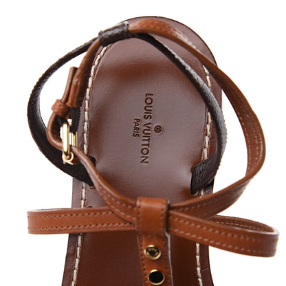 Louis Vuitton Monogram Wayside Flat Sandals 39 Gold 7 of 7