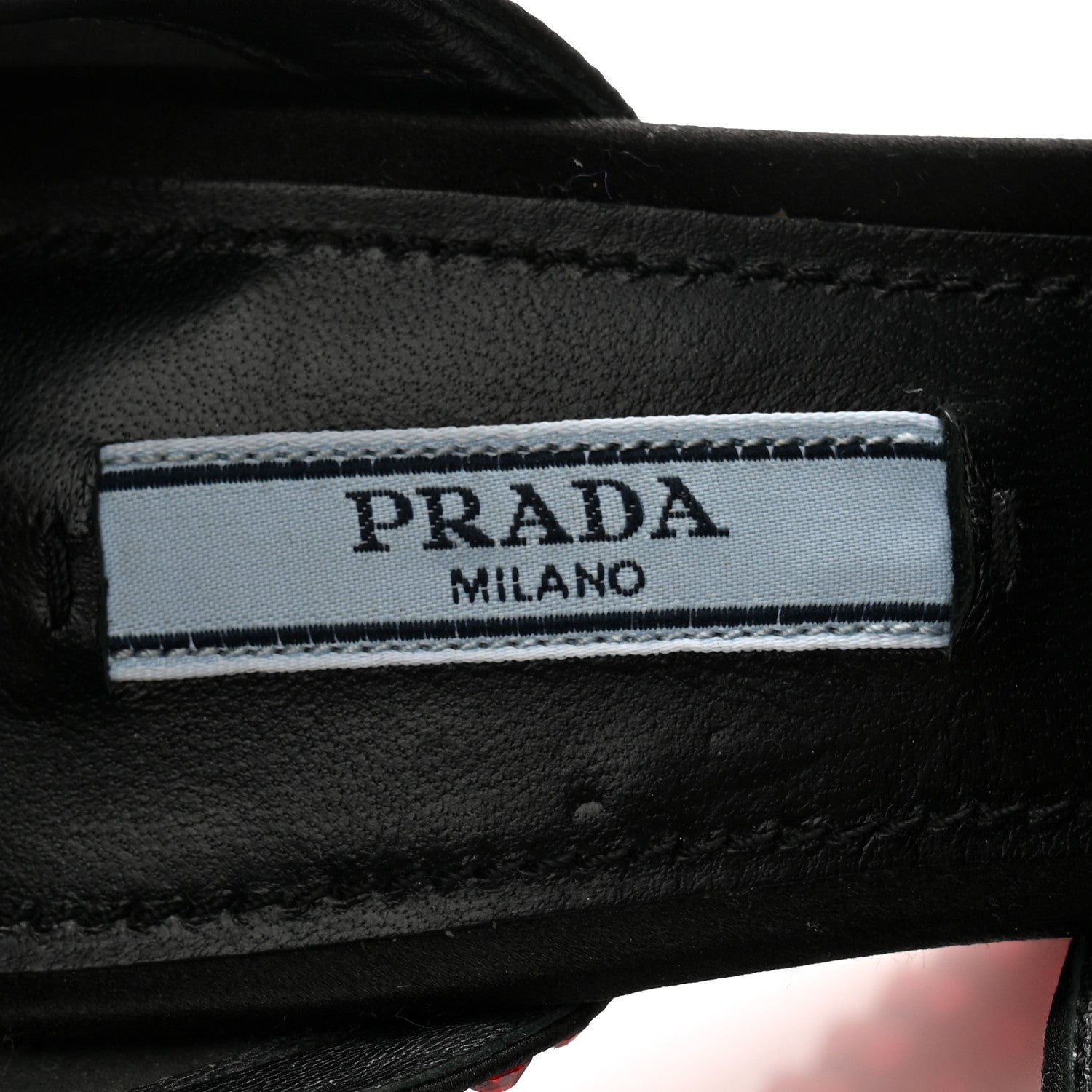 Prada Satin Crystal Ankle Wrap 105mm Sandals 37 Rubino 6 of 12