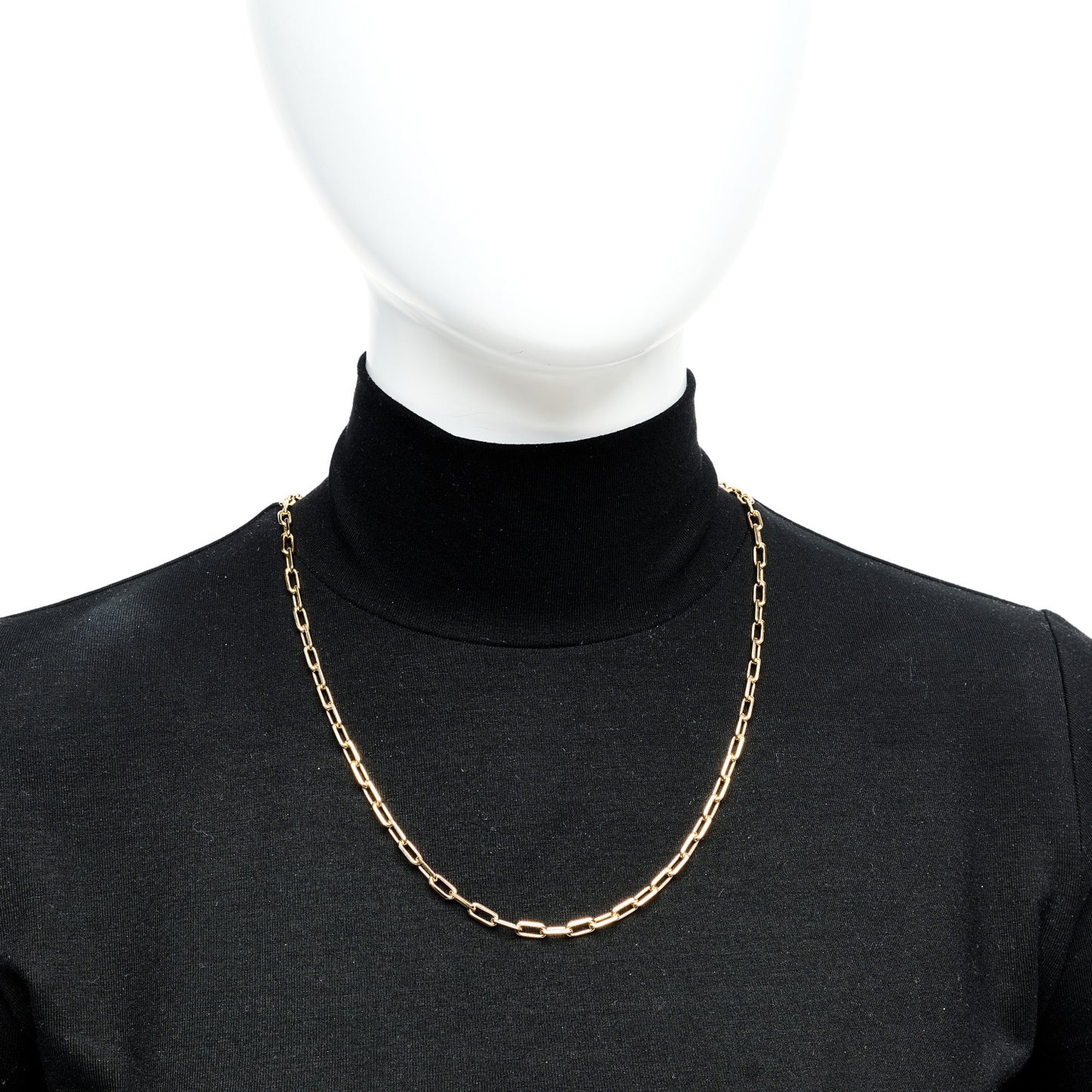 18K Yellow Gold SM Santos De Cartier Link Necklace