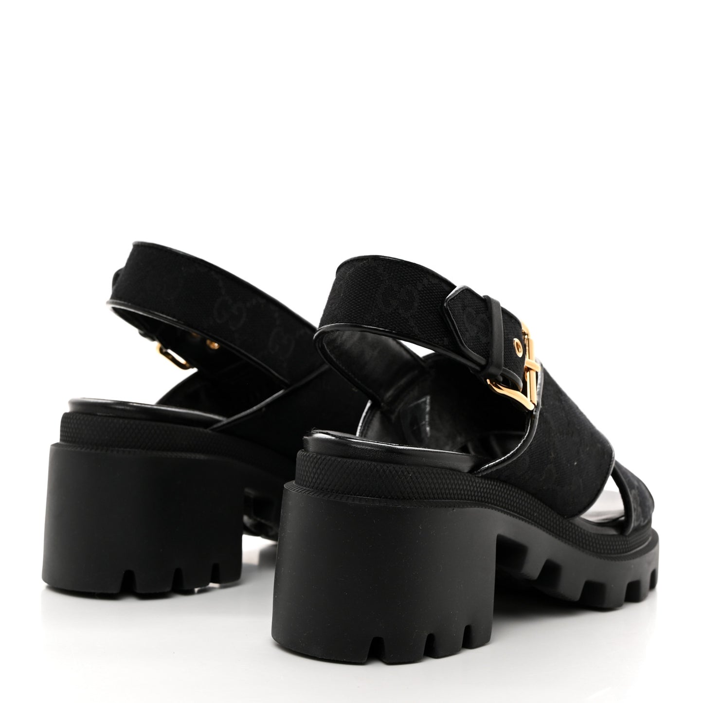 Monogram Granada Kid Trip 40/72mm Lug Sole Sandals 37 Black