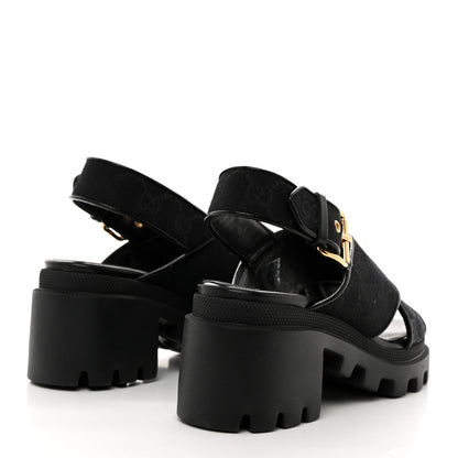 Gucci Monogram Granada Kid Trip 40/72mm Lug Sole Sandals 37 Black 4 of 9