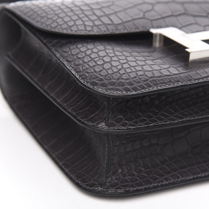 Hermes Matte Alligator Constance 24 Graphite 8 of 18