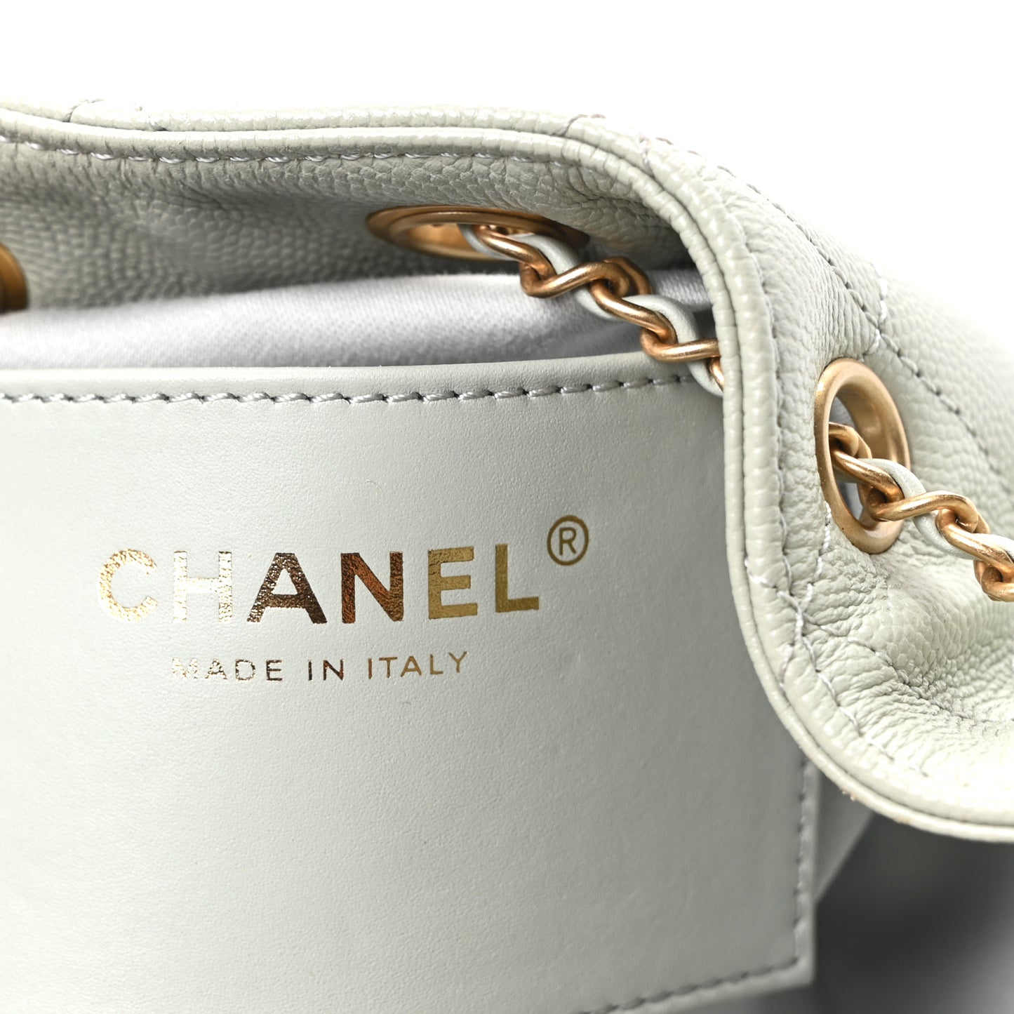 Caviar Quilted Mini Chanel 25 Handbag Light Green
