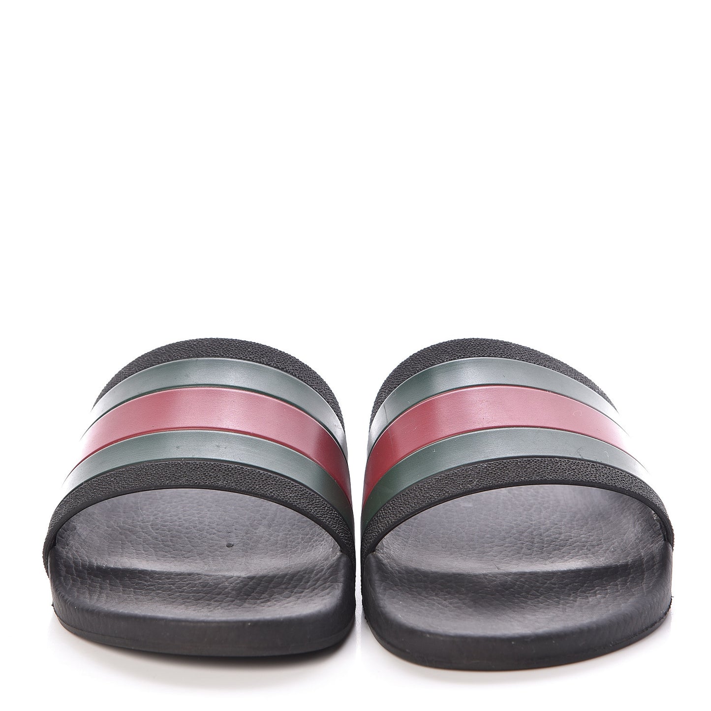 Rubber Web Mens Pool Slide Sandals 8 Black Green Red