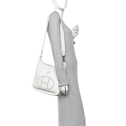 Hermes Taurillon Clemence Evelyne II PM White 2 of 13