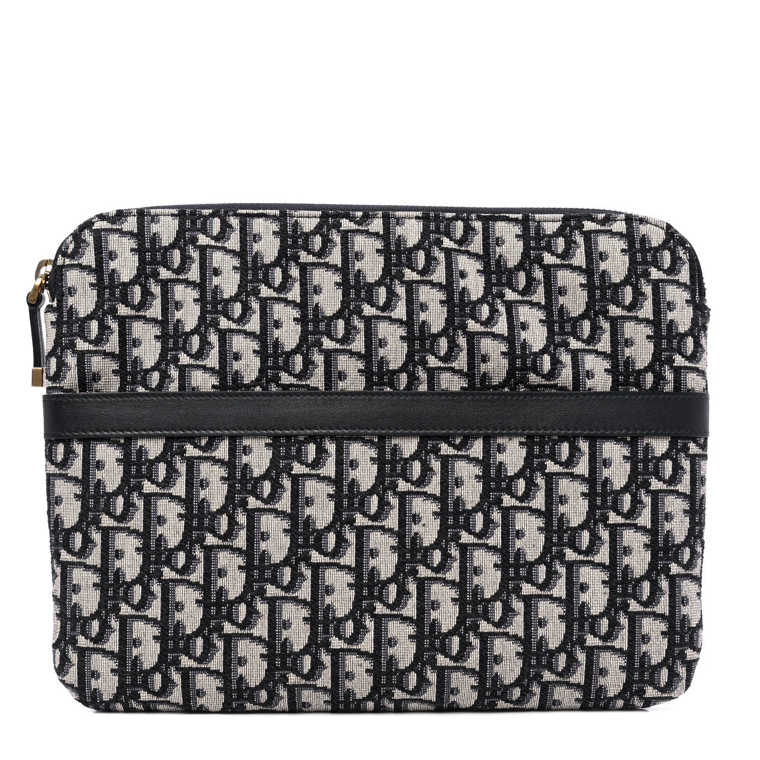 Christian Dior Oblique Pouch Clutch Blue 1 of 5