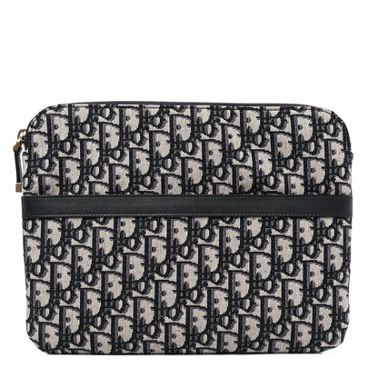 Christian Dior Oblique Pouch Clutch Blue 1 of 5