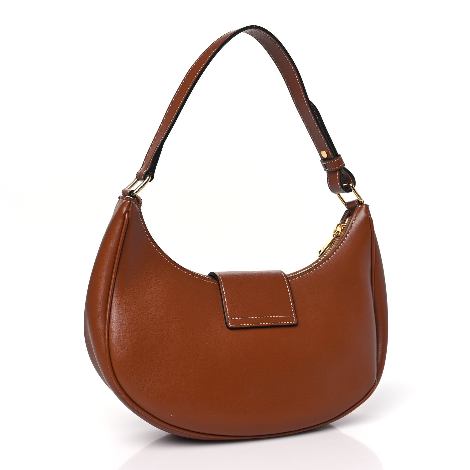 Celine Smooth Calfskin Medium Strap Ava Triomphe Shoulder Bag Tan 3 of 8