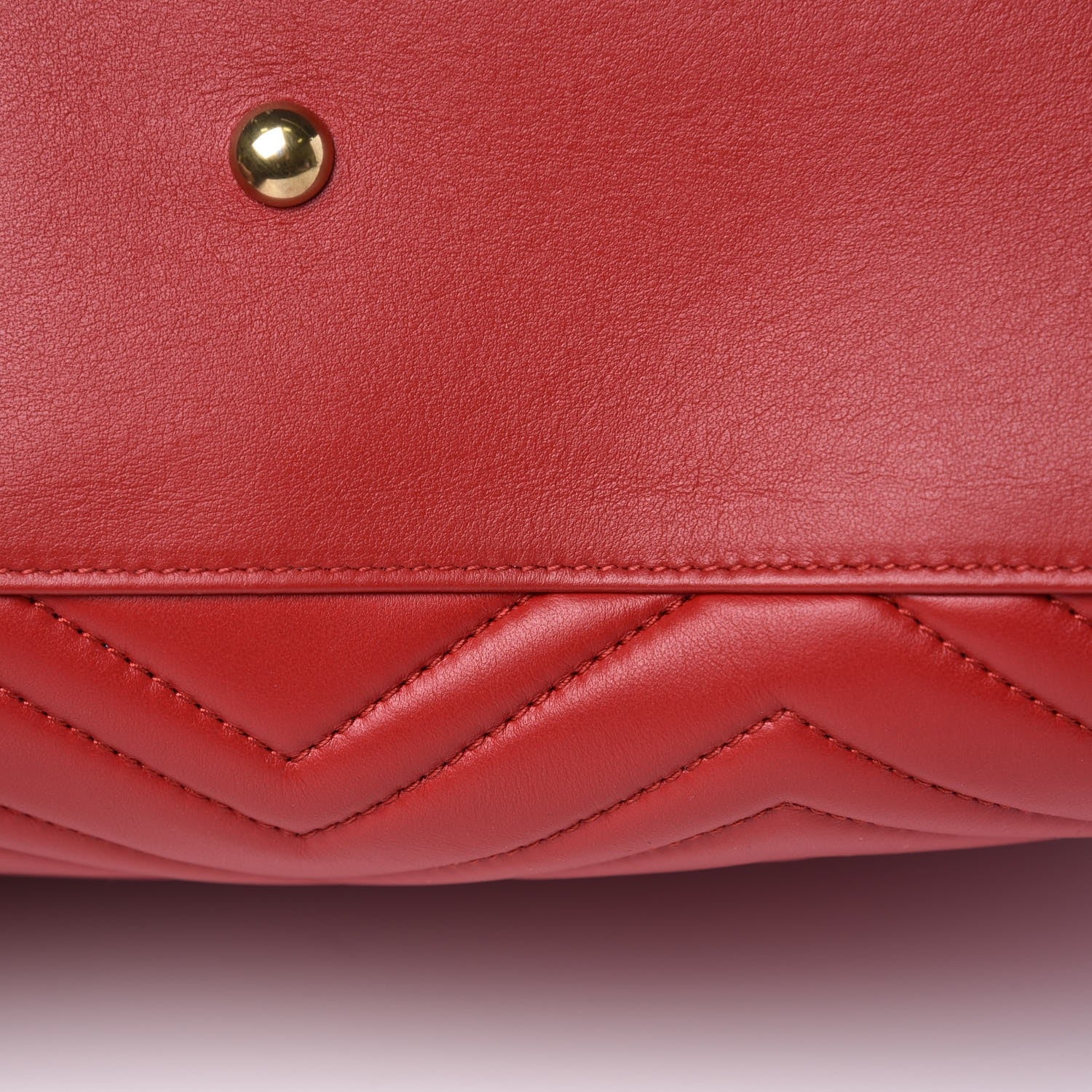Gucci Calfskin Matelasse Medium GG Marmont Tote Hibiscus Red 10 of 11