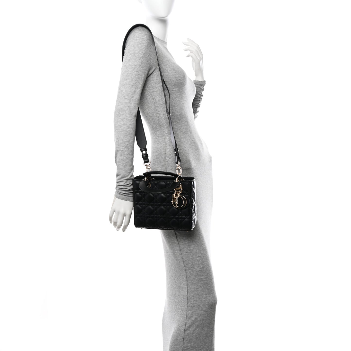 Lambskin Cannage Small My ABCDior Lady Dior Black