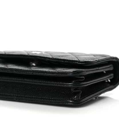Chanel Caviar Quilted Mini Wallet On Chain WOC Black 9 of 9