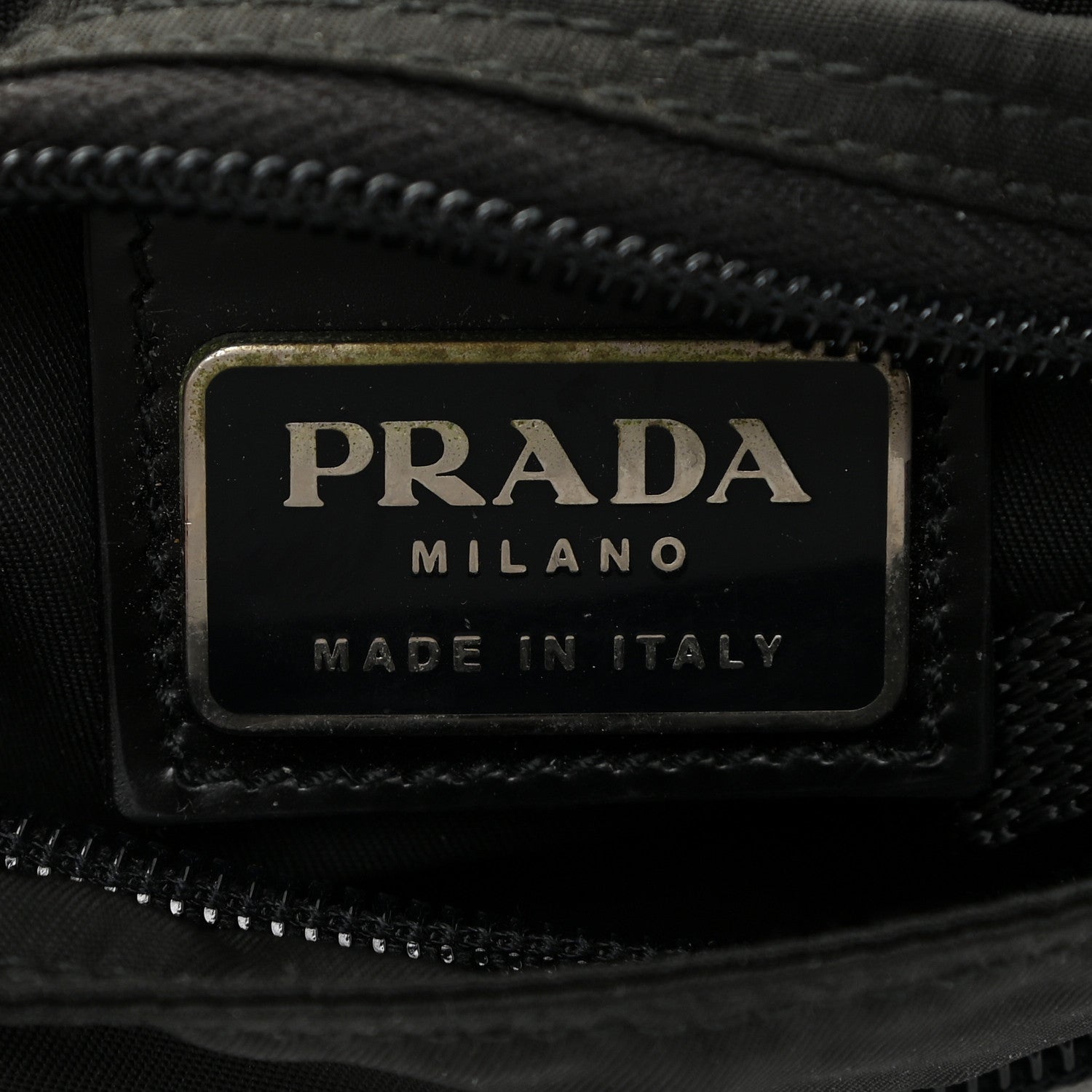 Prada Nylon Small Flat Messenger Bag Black 5 of 9