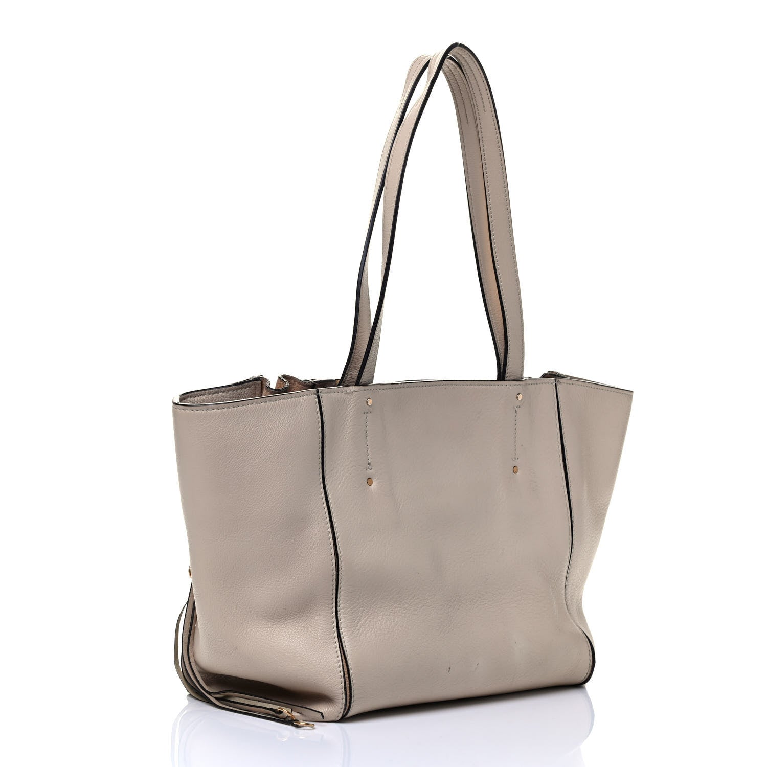 Chloe Smooth Calfskin Small Milo Shopping Tote Motty Grey 5 of 14