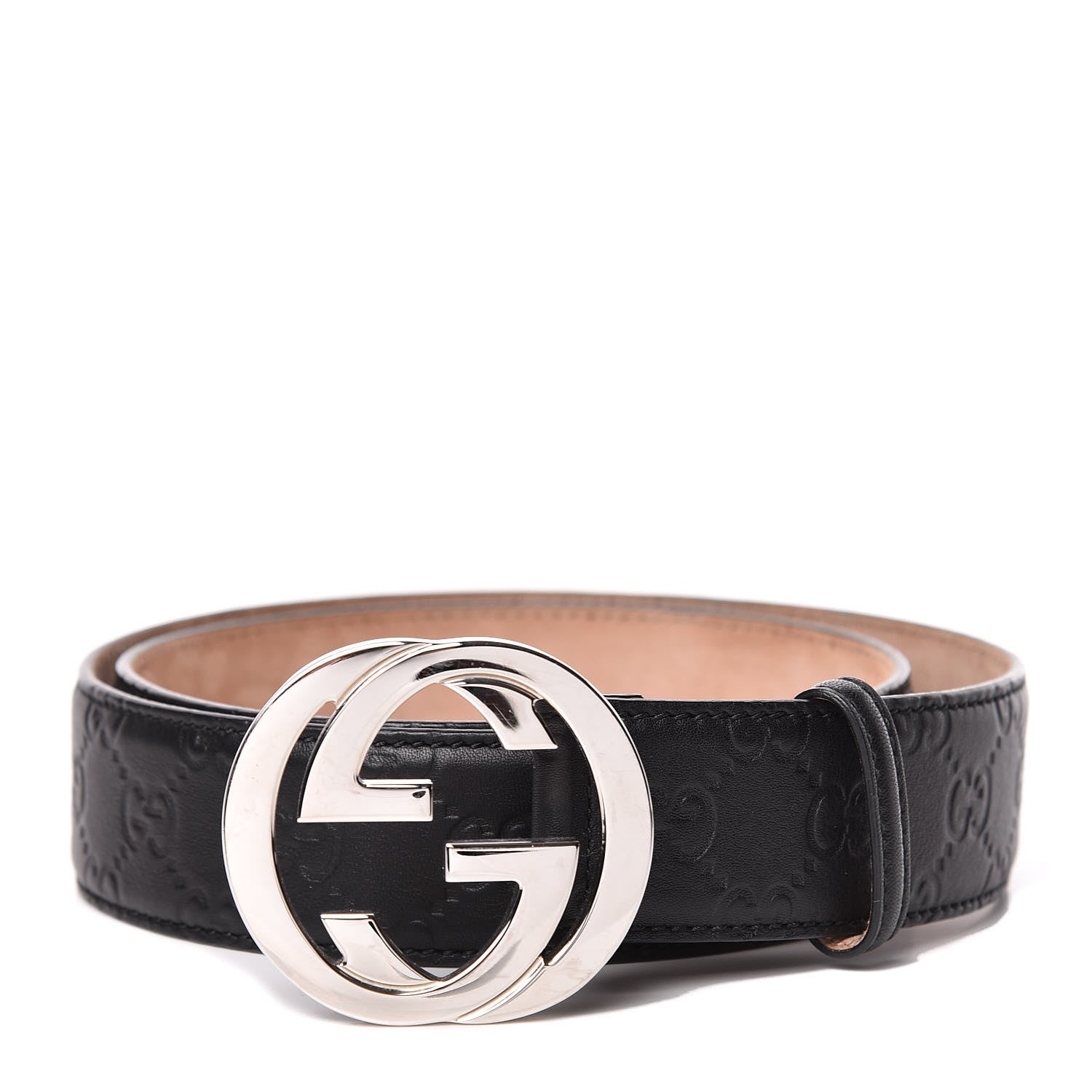 Gucci Guccissima Interlocking G Belt 90 36 Black 1 of 8