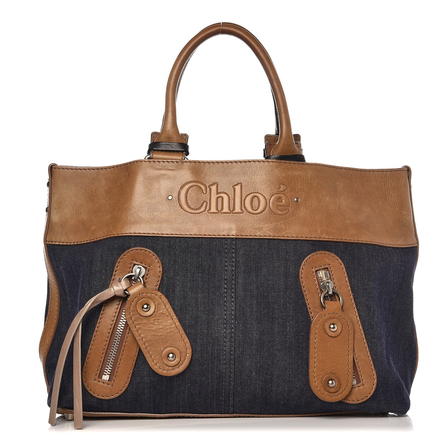 Denim Calfskin Tote Blue