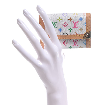 Louis Vuitton Monogram Multicolor Porte-Monnaie Plat Coin Purse White 2 of 7