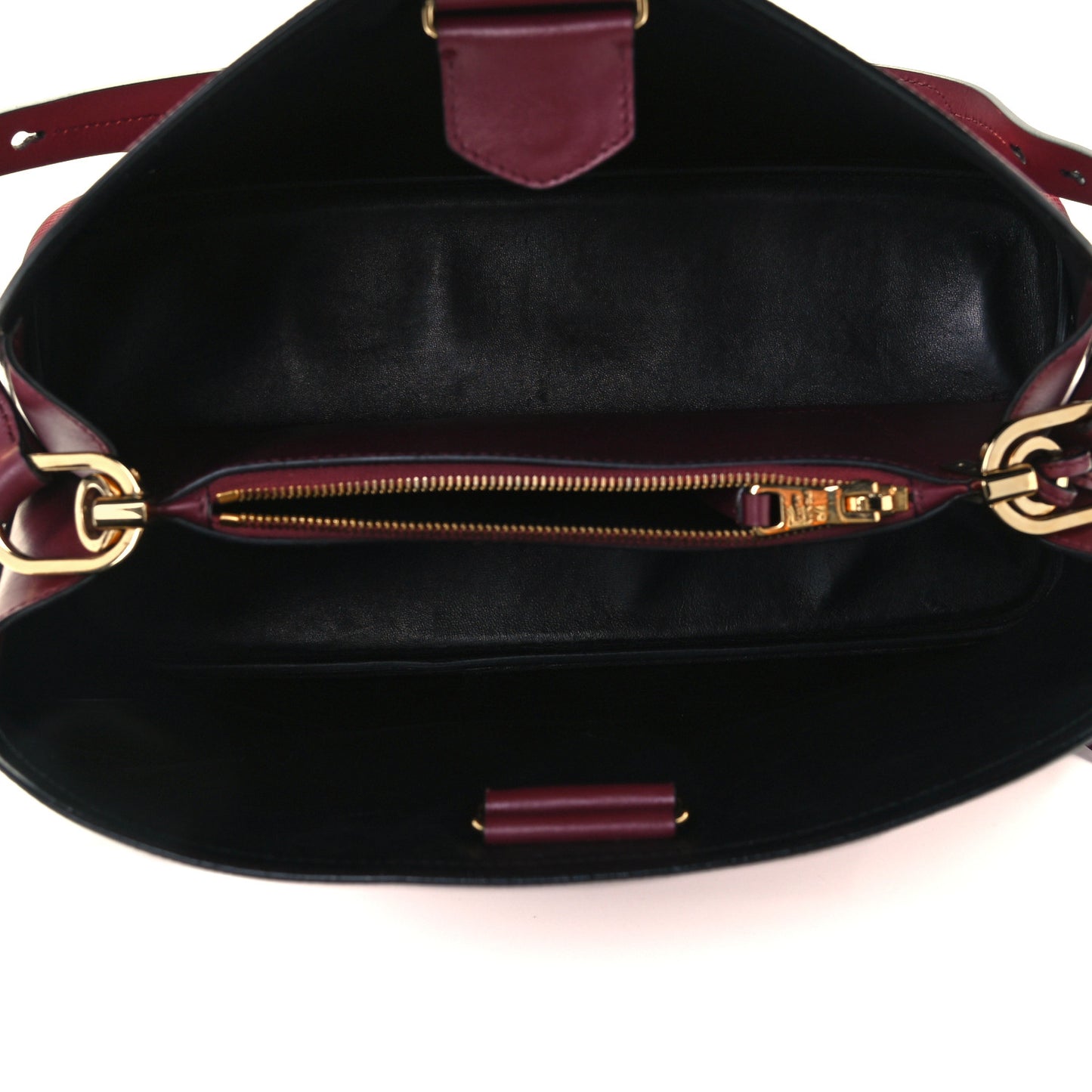 Saffiano Cuir Matinee Tote Cherry Black