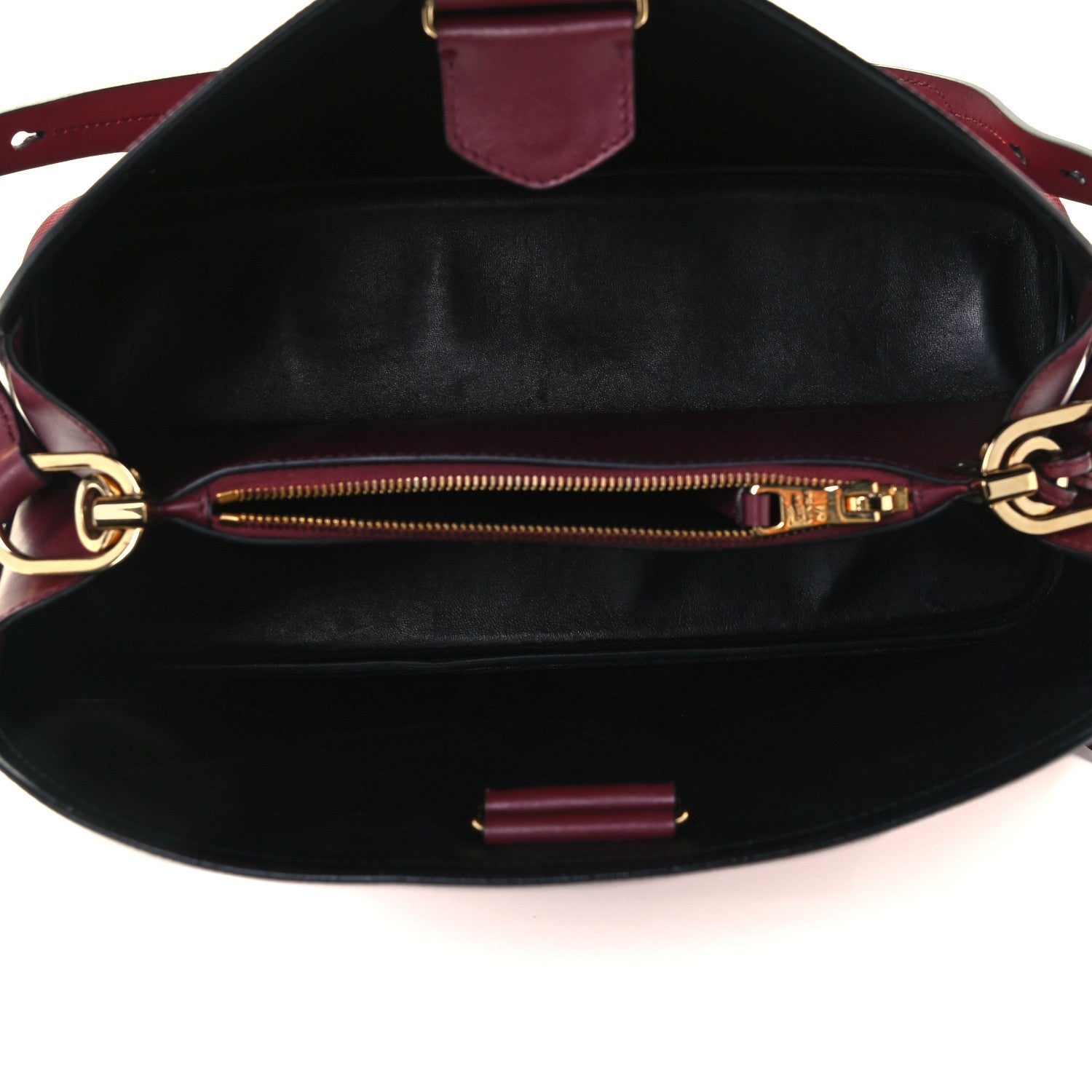 Prada Saffiano Cuir Matinee Tote Cherry Black 5 of 10