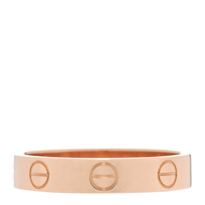 Cartier 18K Pink Gold 3.5mm LOVE Wedding Band Ring 51 5.75 3 of 5