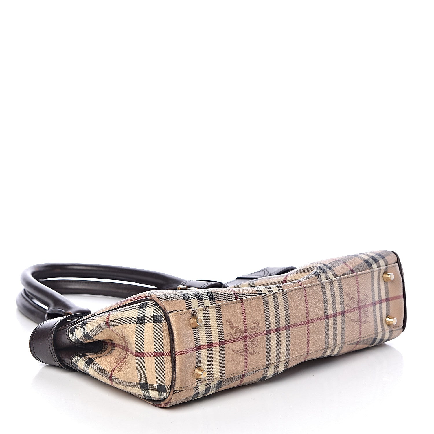 Burberry Haymarket Check Buckle Shoulder Bag Chocolate 4 of 14