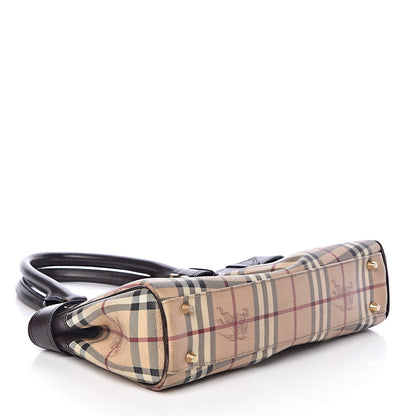 Burberry Haymarket Check Buckle Shoulder Bag Chocolate 4 of 14