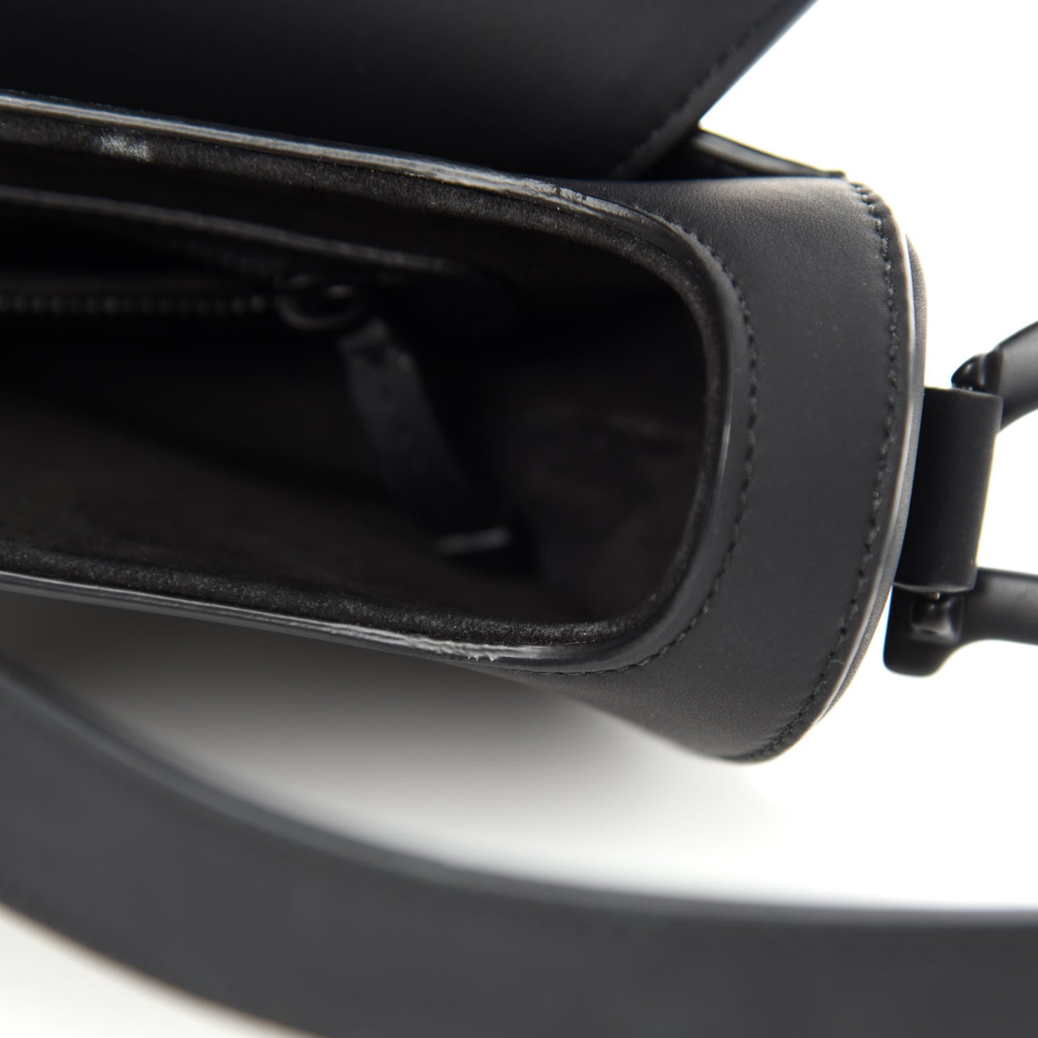 Christian Dior Ultra Matte Calfskin Saddle Bag Black 10 of 14
