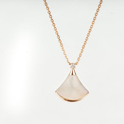 Bulgari 18K Rose Gold Diamond Mother of Pearl Divas' Dream Pendant Necklace 3 of 4