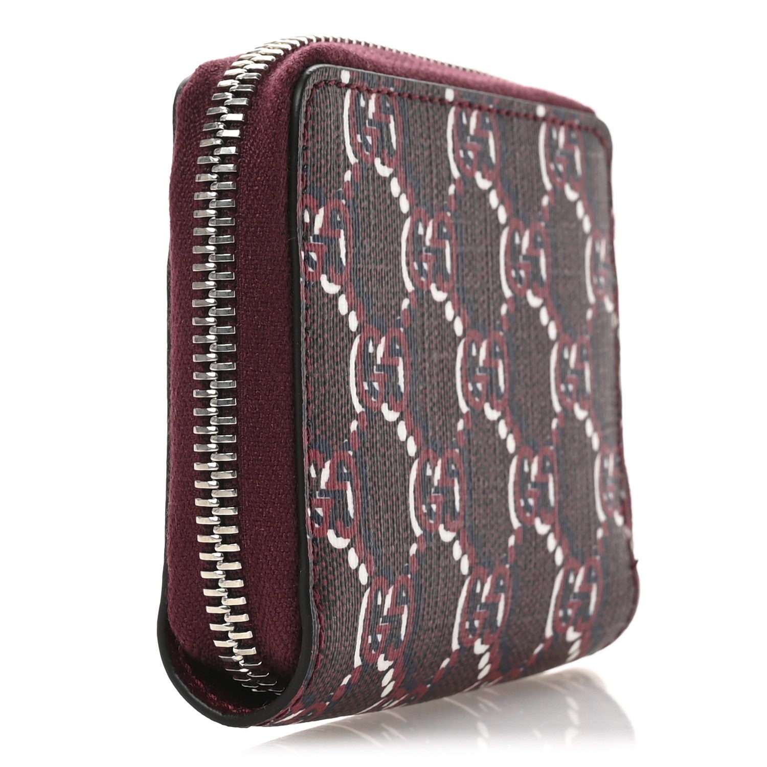 Gucci GG Supreme Shadow Zip Around Wallet Rosso Ancora Red 3 of 8