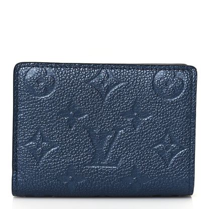 Louis Vuitton Metallic Empreinte Clea Wallet Navy Nacre 1 of 7