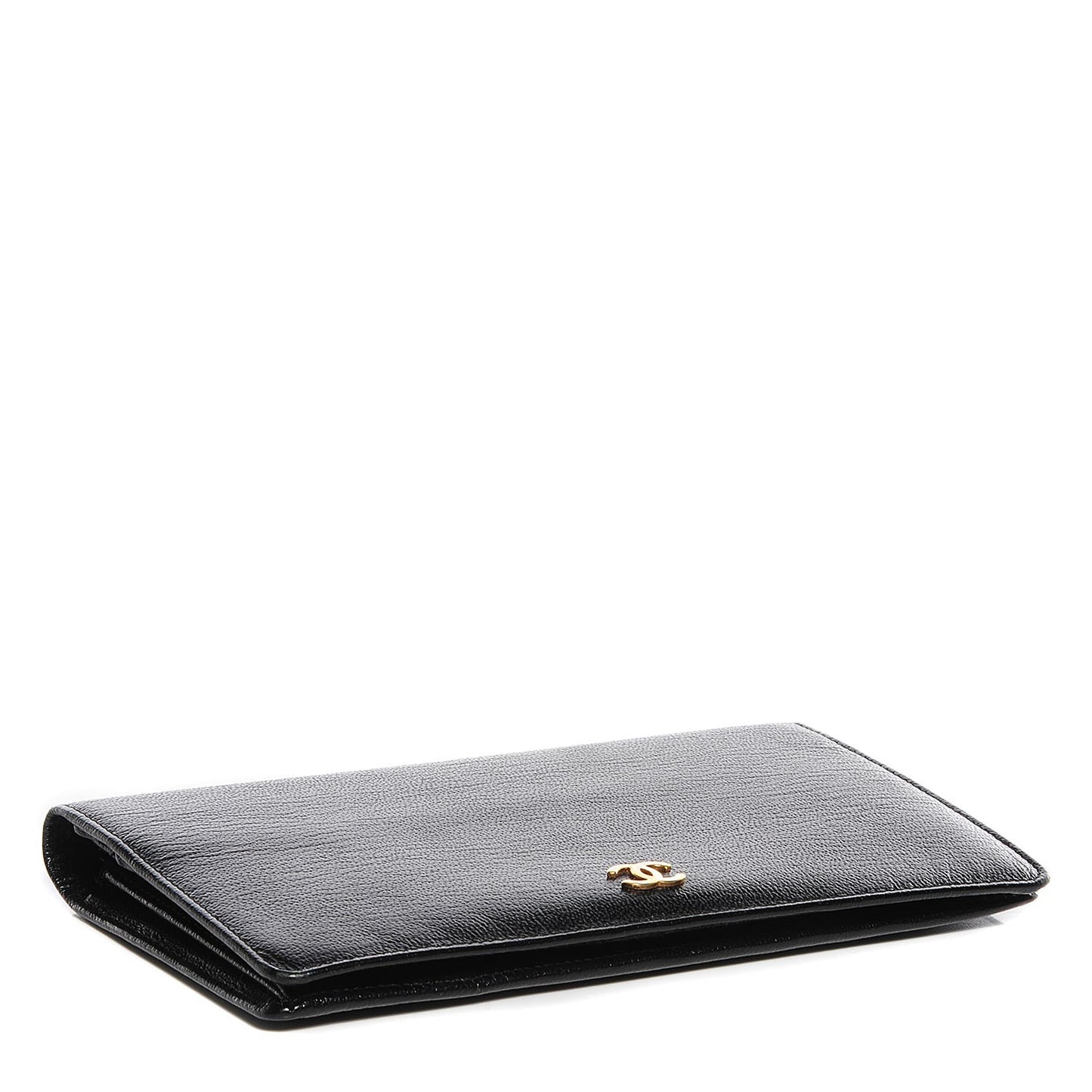 Goatskin CC Yen Wallet Black