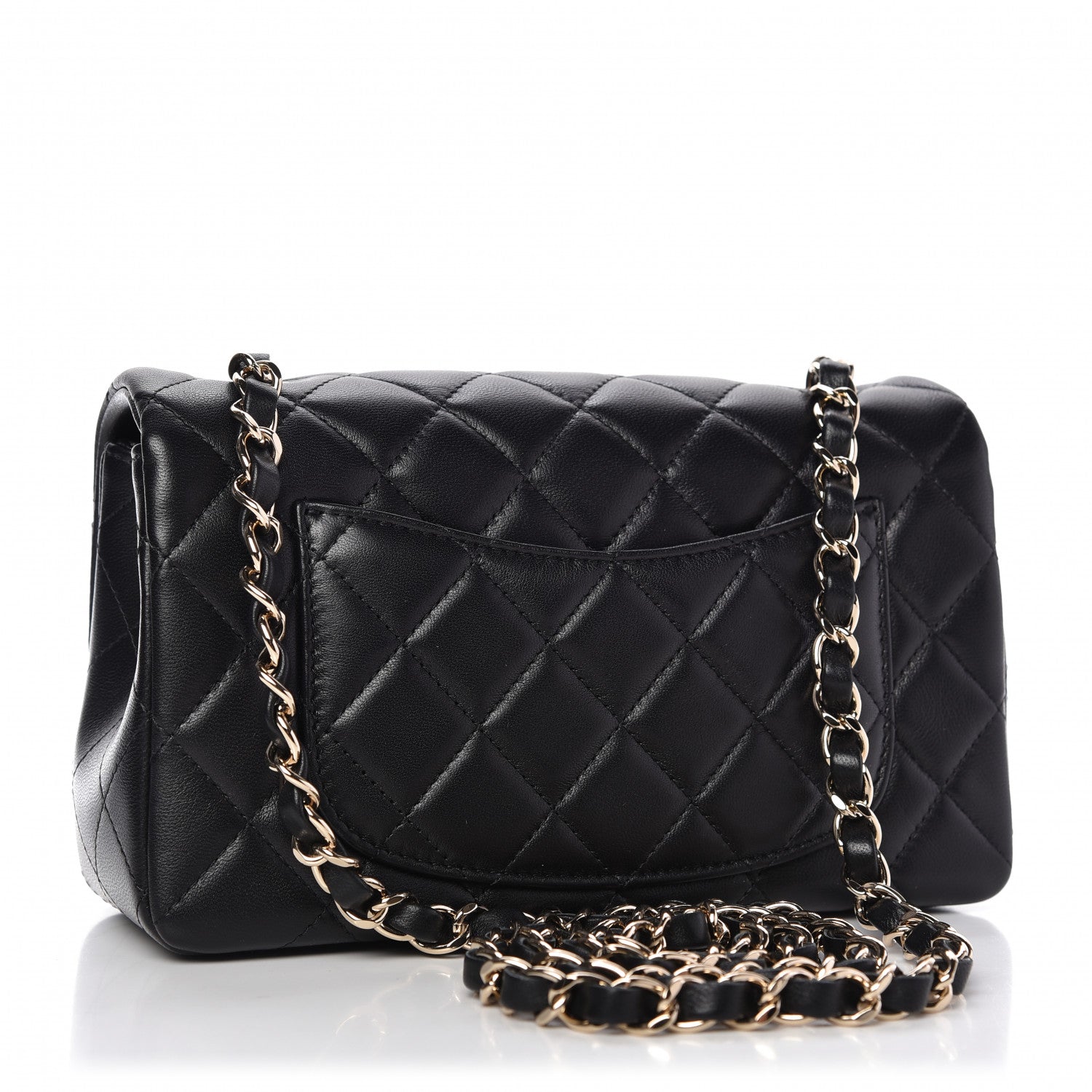 Chanel Lambskin Quilted Mini Rectangular Flap Black 3 of 11