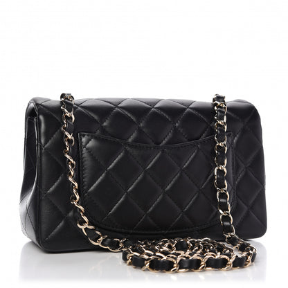 Chanel Lambskin Quilted Mini Rectangular Flap Black 3 of 11