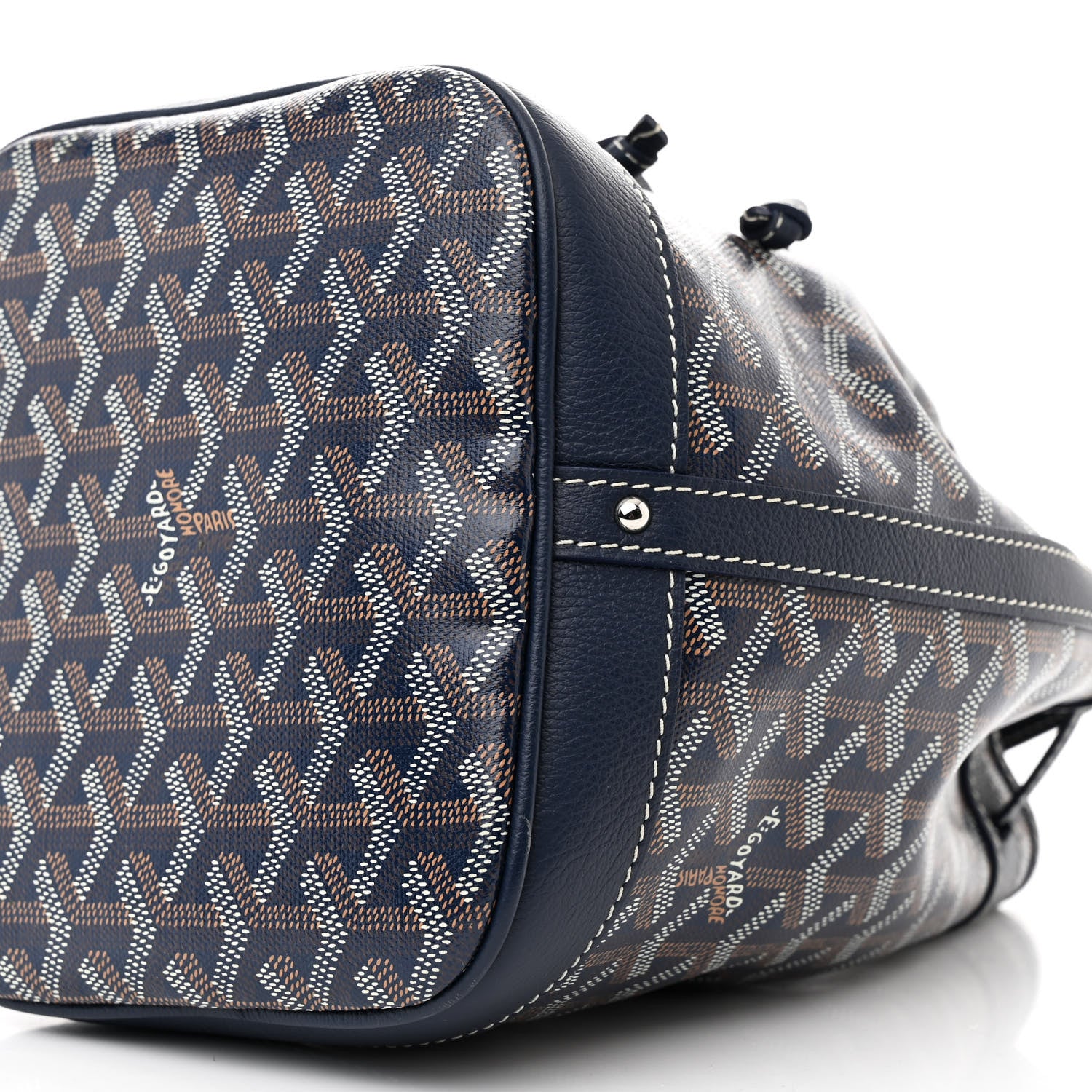 Goyard Goyardine Petit Flot Bucket Bag PM Navy 10 of 10
