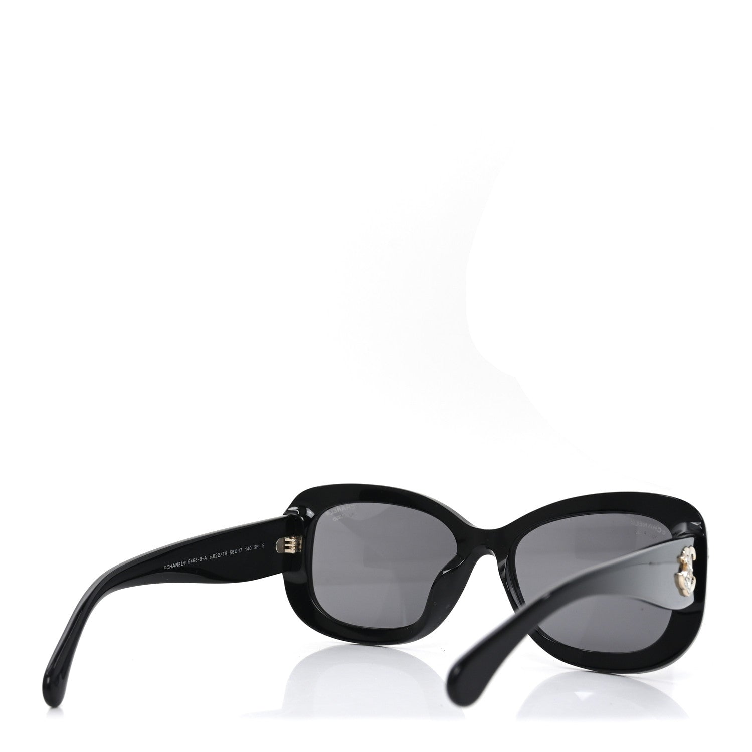 Chanel Acetate Polarized CC Sunglasses 5468-B-A Black 4 of 7