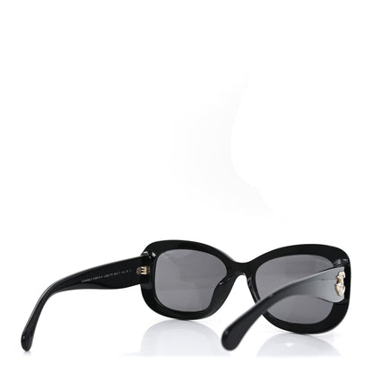 Chanel Acetate Polarized CC Sunglasses 5468-B-A Black 4 of 7