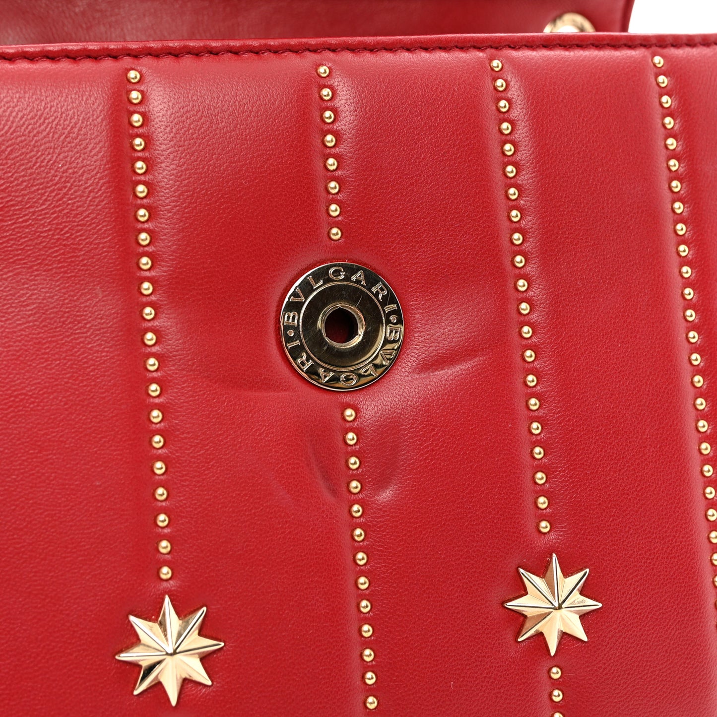 Calfskin Star Studded Serpenti Forever Crossbody Bag Red