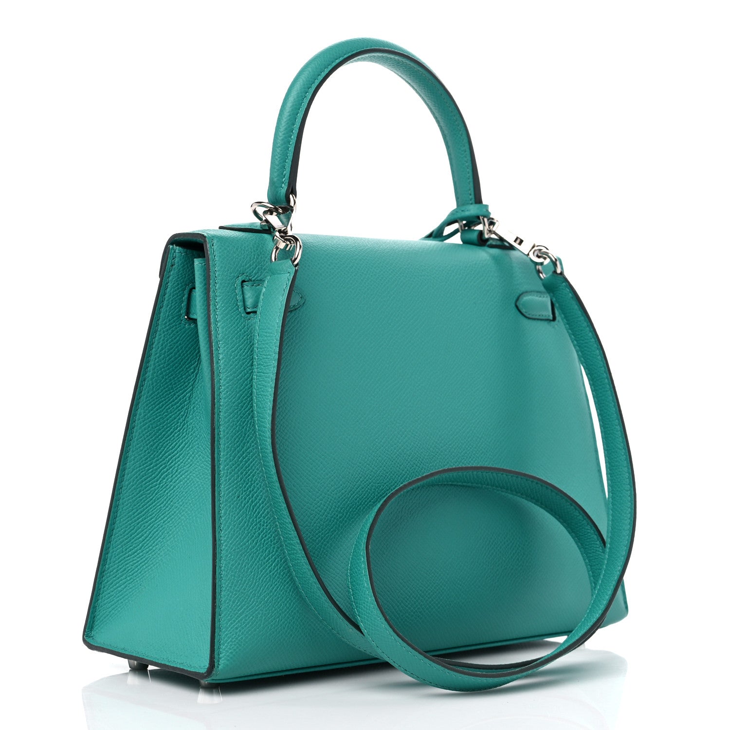 Hermes Epsom Kelly Sellier 25 Bleu Paon 3 of 9