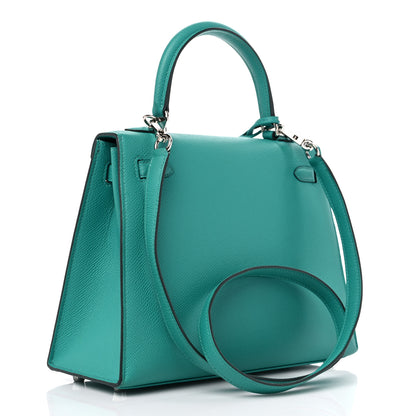 Hermes Epsom Kelly Sellier 25 Bleu Paon 3 of 9
