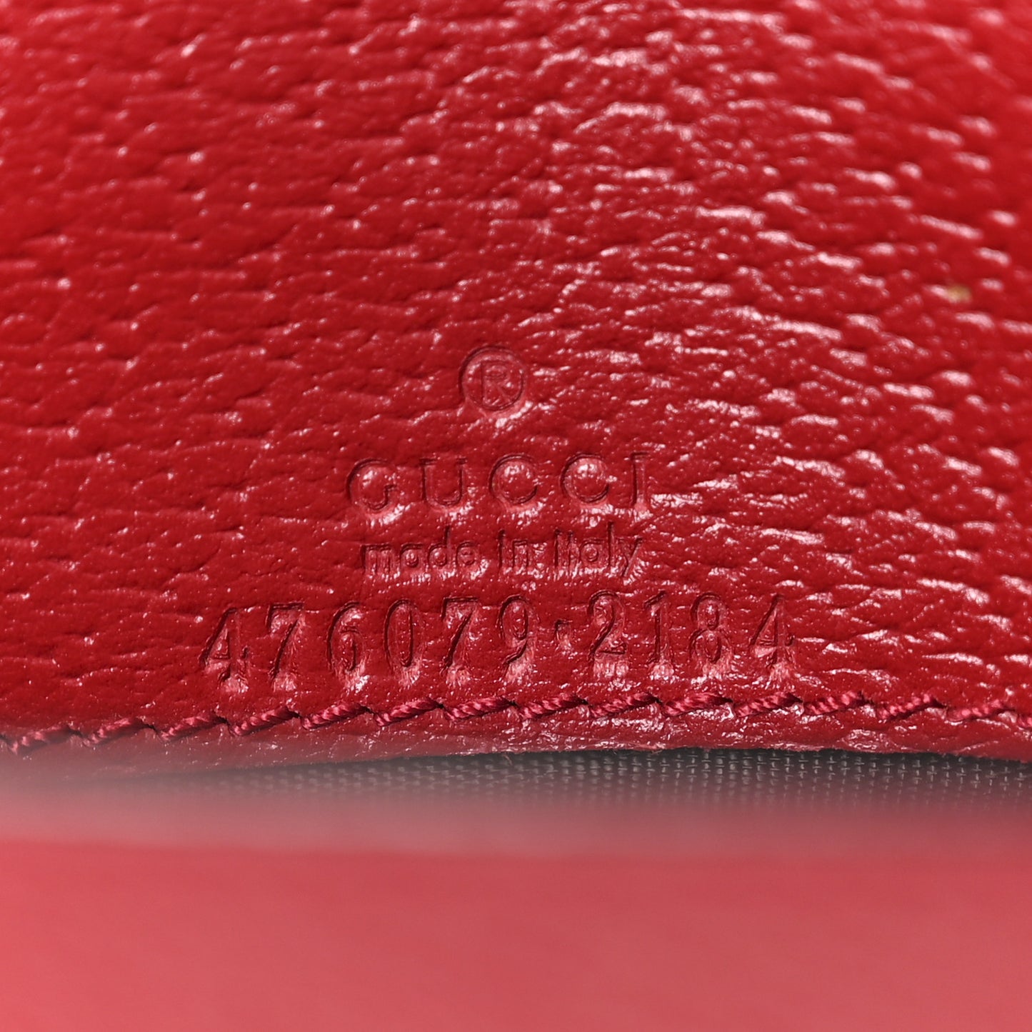 GG Supreme Monogram Web Queen Margaret Chain Wallet Red