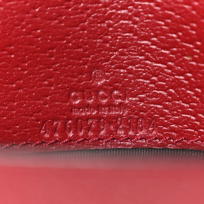 Gucci GG Supreme Monogram Web Queen Margaret Chain Wallet Red 9 of 11