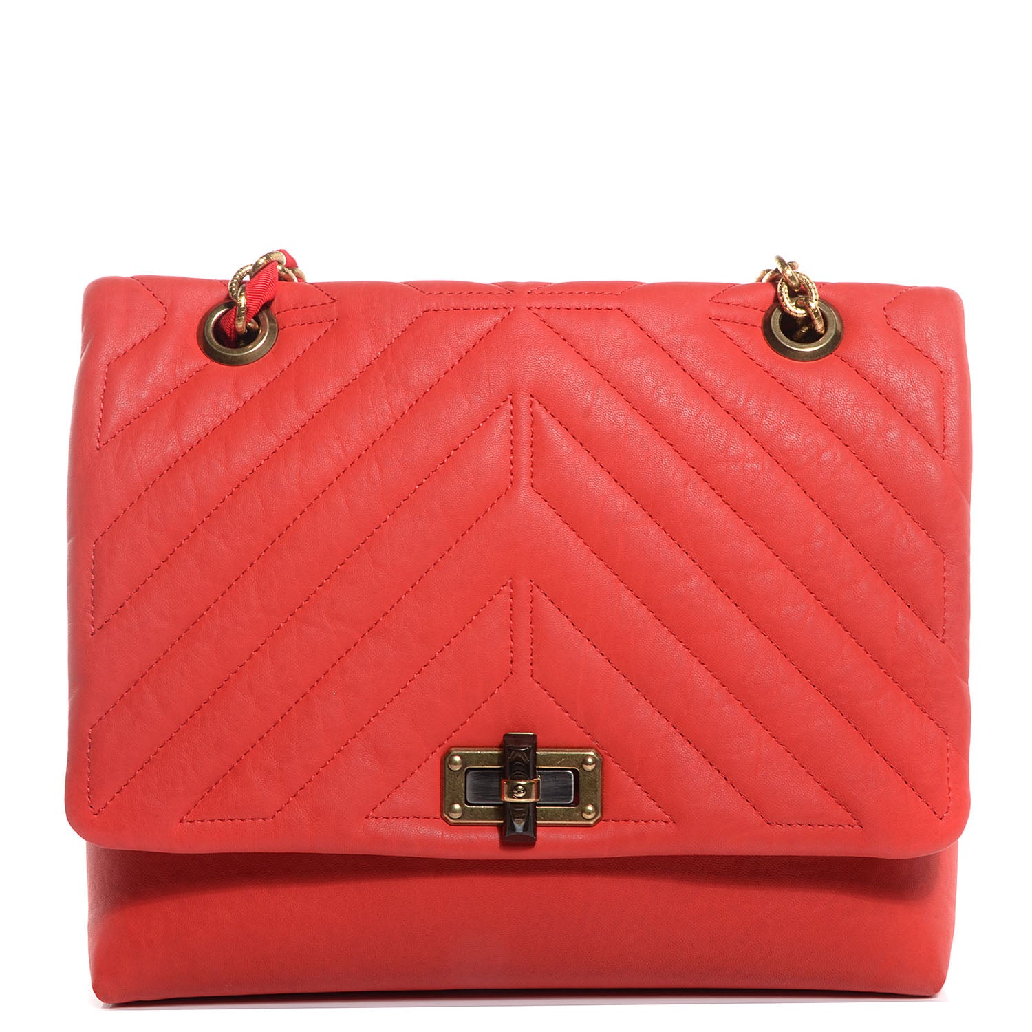 Lanvin Quilted Lambskin Happy Medium Coquelicot Orange 1 of 10