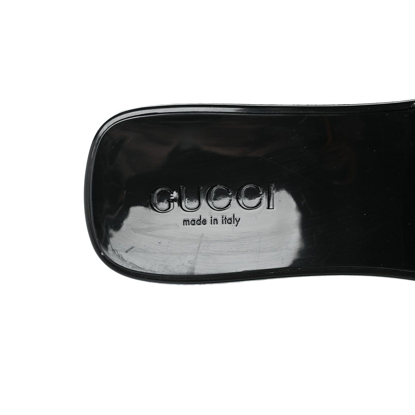 Rubber Gucci Logo Womens Platform 20/60mm Slide Sandals 37 Black