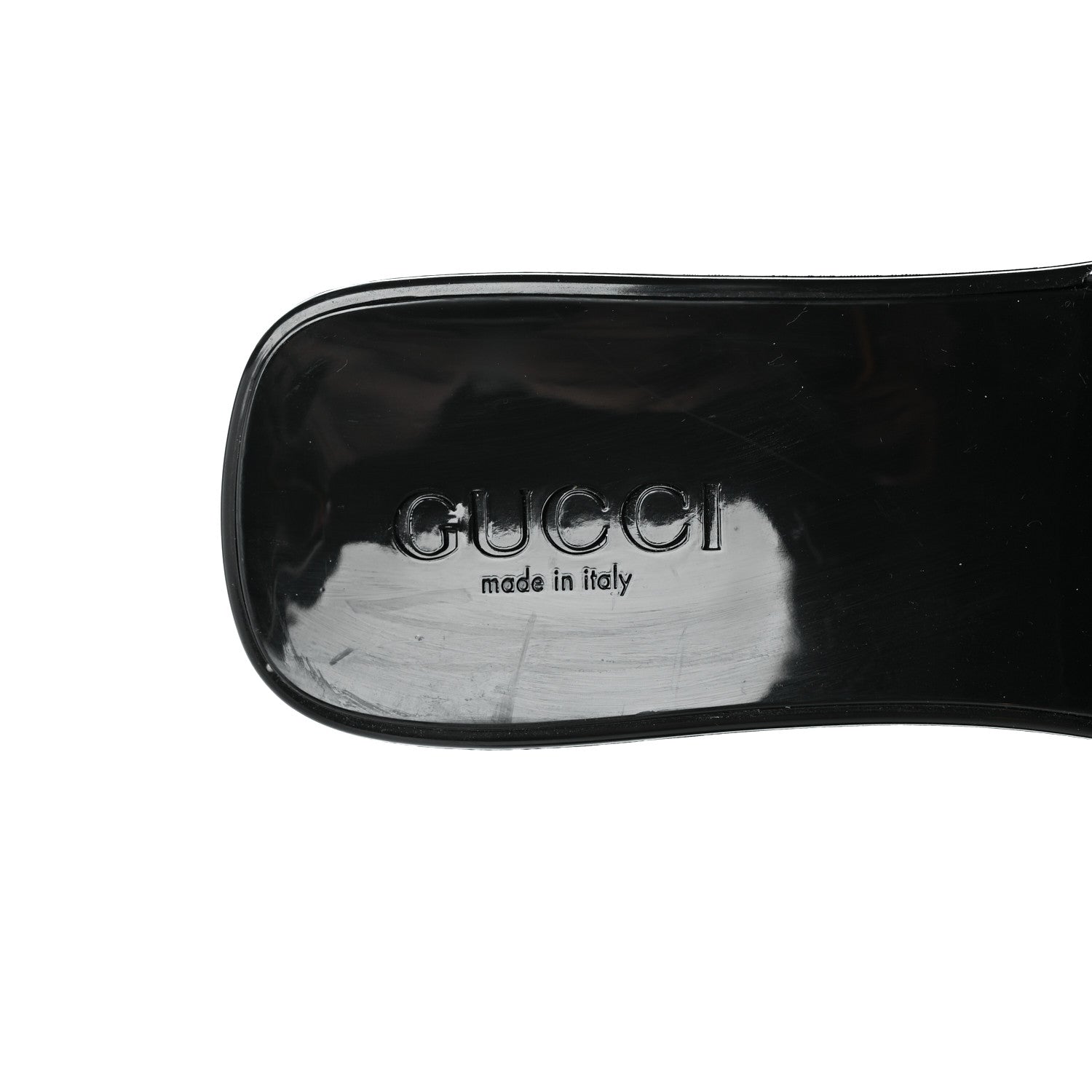 Gucci Rubber Gucci Logo Womens Platform 20/60mm Slide Sandals 37 Black 7 of 9