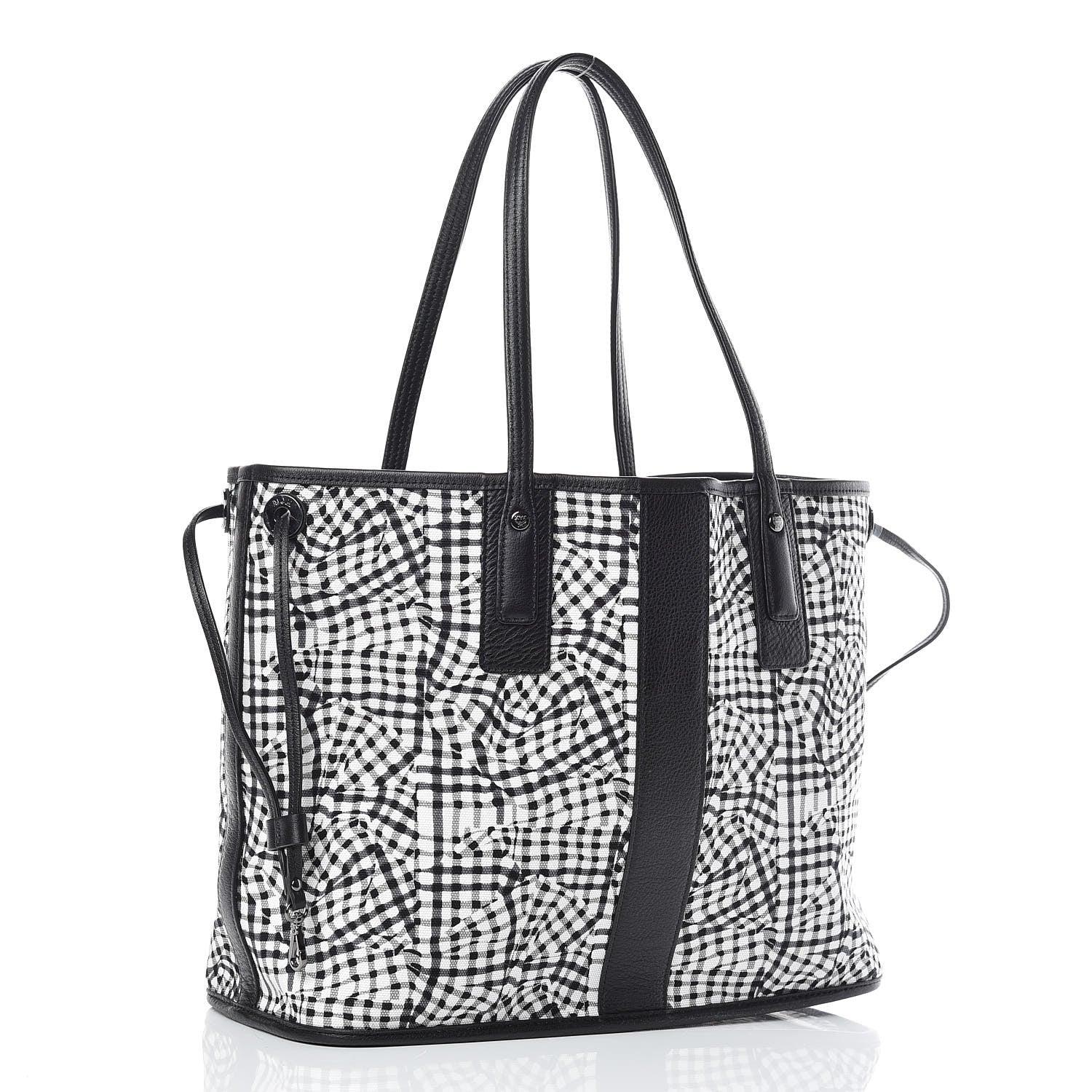 MCM Visetos Medium Liz Reversible Shopper Tote Black 8 of 12