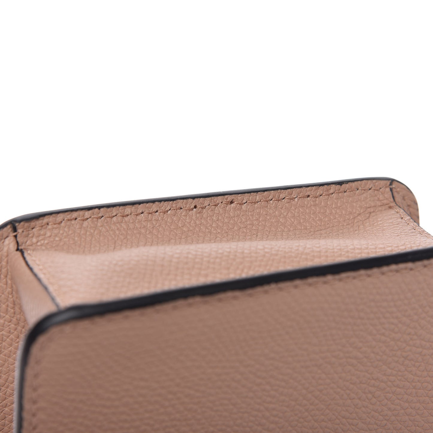 Grained Calfskin Vlogo Crossbody Pouch Rose Cannelle