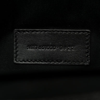 Saint Laurent Grain De Poudre Textured Mixed Matelasse Triquilt Monogram Clutch Black 7 of 8