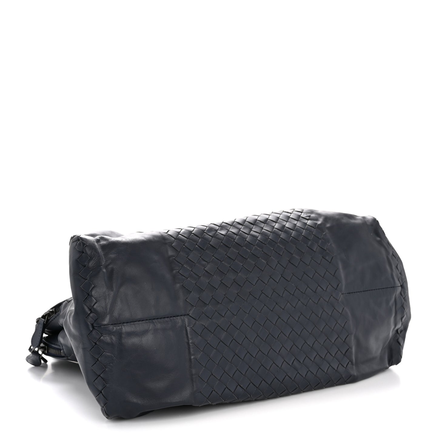 Nappa Intrecciato Shoulder Bag Dark Navy