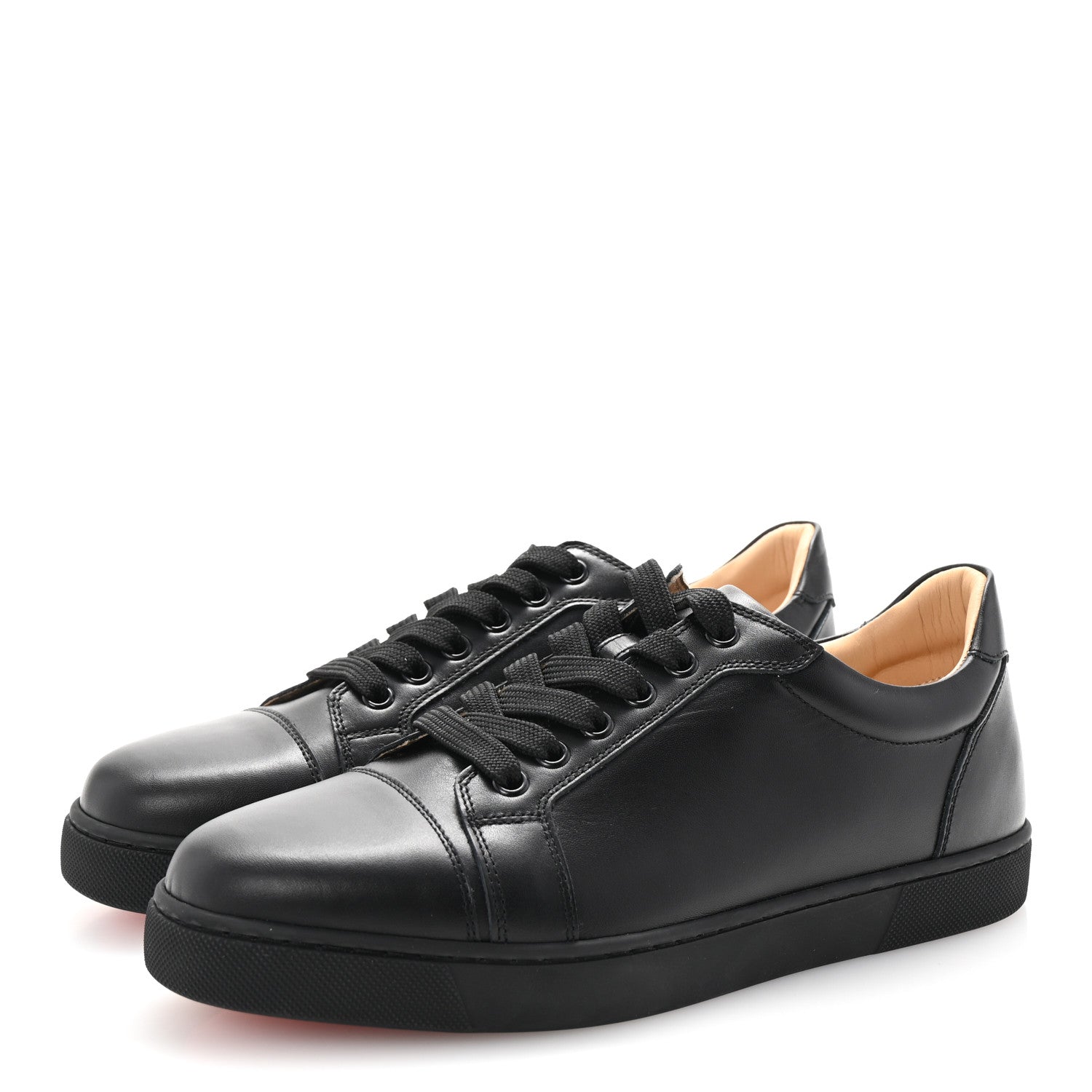 Christian Louboutin Calfskin Vieira Flat Sneakers 39.5 Black 4 of 10