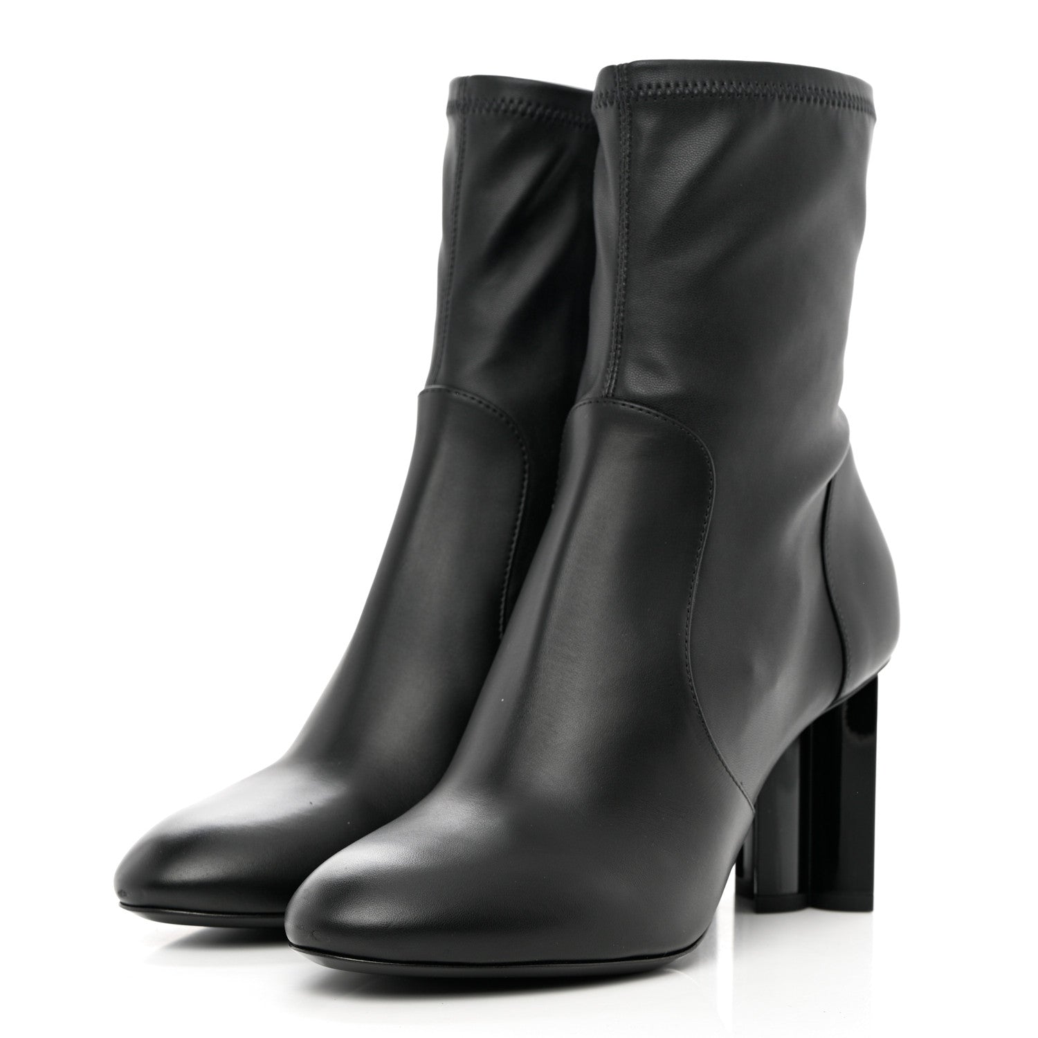 Louis Vuitton Calfskin Silhouette Ankle Boots 38 Black 3 of 7