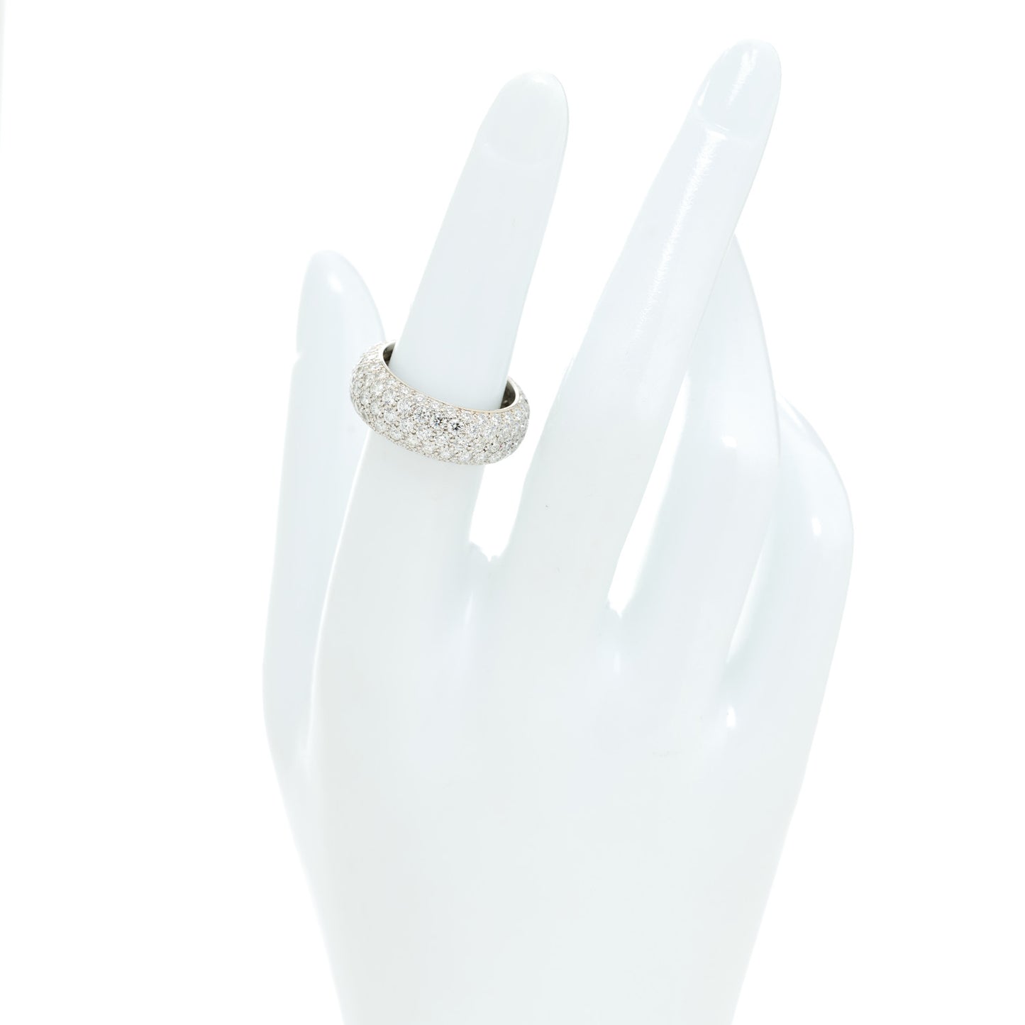 Platinum Diamond Five Row Etoile Band Ring 52 6